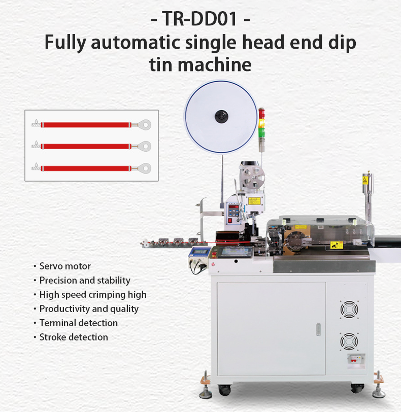 TR-DD01 Fully Automatic High-speed Cable Single-head Crimping Machine And Tin Dipping Machine — detail 2