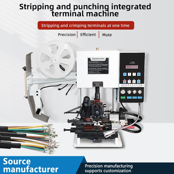 TR-HB15 Semi-Auto Button Type Horizontal Wire Stripping And Terminal Crimping Machine