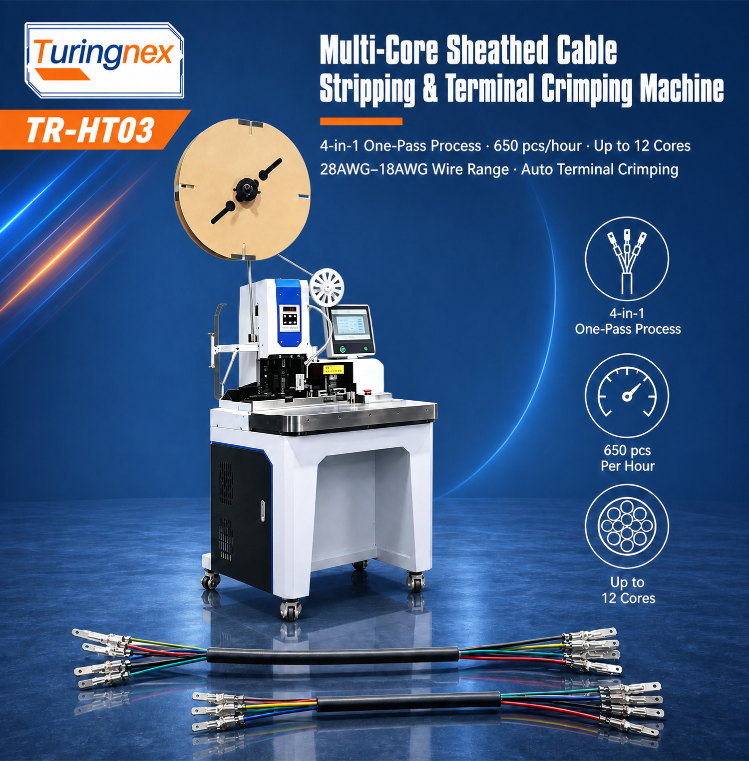 TR-HT03 Multi-core Wire Automatic Stripping And Terminal Crimping Machine — detail 2