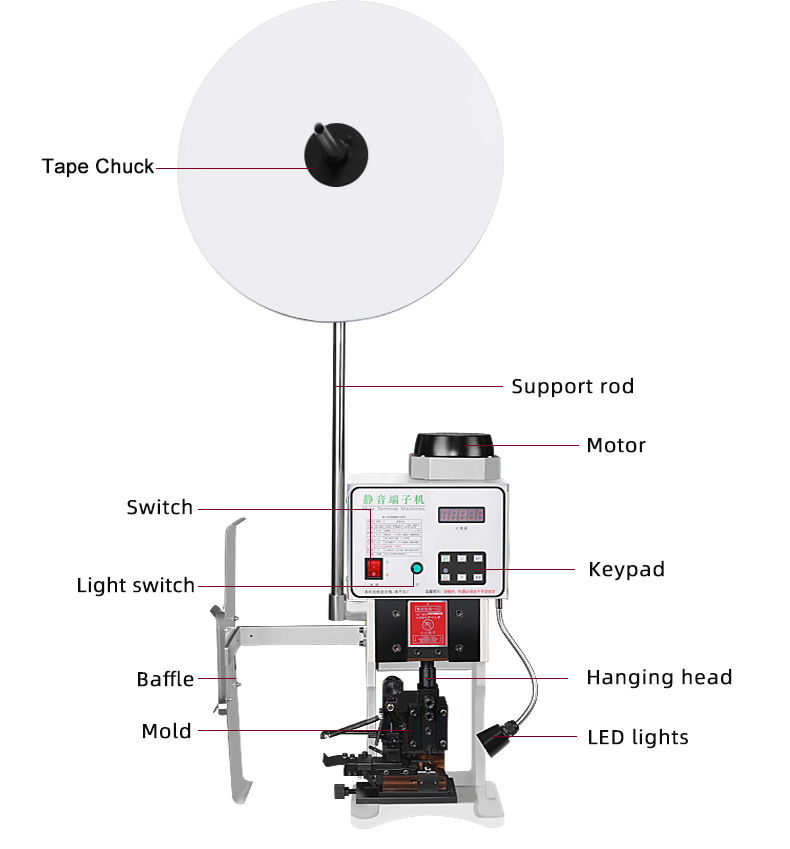 TR-JD22 Semi-Automatic 1.5T 2.5T 3T 4T 6T 8T Mute Terminal Crimping Machine — detail 4