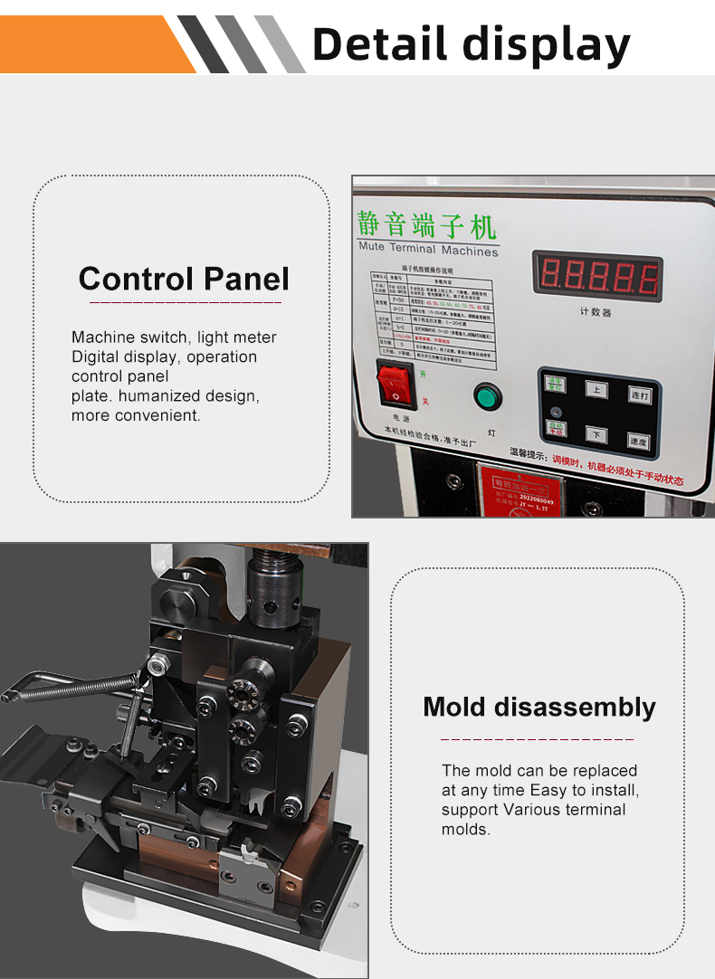 TR-JD22 Semi-Automatic 1.5T 2.5T 3T 4T 6T 8T Mute Terminal Crimping Machine — detail 8