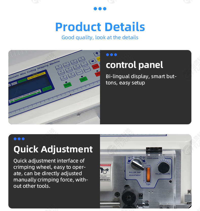 TR-608-HT2/N Round Sheath Stripping Machine With Negative Straightener Wire Stripping Machine — detail 4