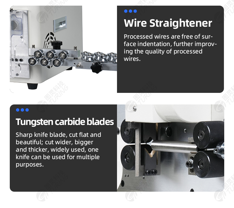 TR-608-HT2/N Round Sheath Stripping Machine With Negative Straightener Wire Stripping Machine — detail 5