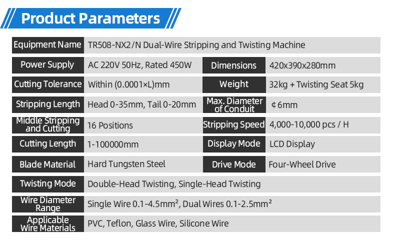TR-508-NX2/N Ultra-short Thin Wire Double Wire Stripping And Twisting Machine — detail 6
