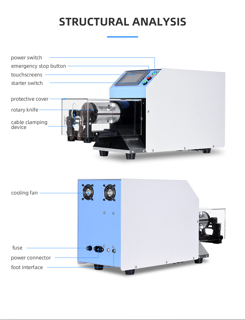 TR-9018 Semi-Auto 9 Layers 3-18mm Diameter Coaxial Wire Stripping Machine — detail 3