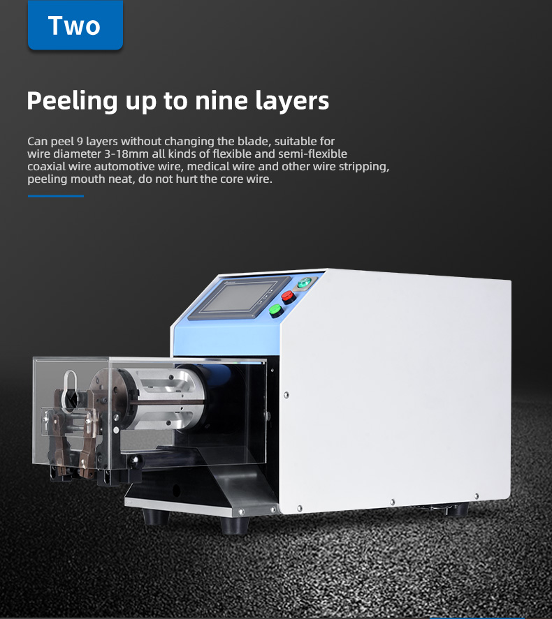 TR-9018 Semi-Auto 9 Layers 3-18mm Diameter Coaxial Wire Stripping Machine — detail 7