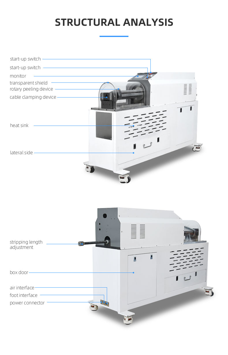 TR-300-50 Multi-core Charging Cable Power Transmission Coaxial Wire Stripping Rotary Peeling Machine — detail 3
