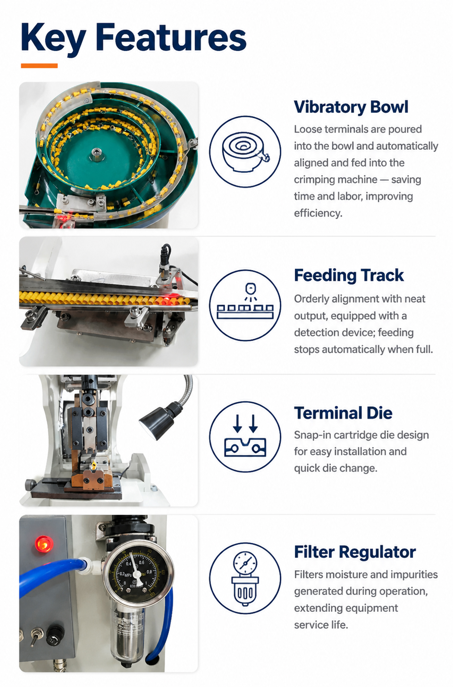 TR-1604 Vibration Plate Bulk Terminal Crimping Machine — detail 5