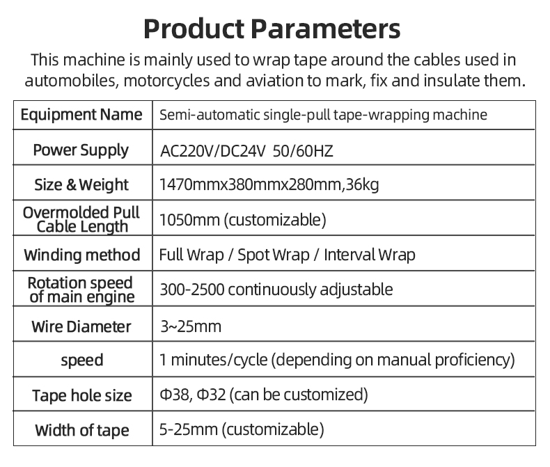 TR-303K Semi-automatic Single Pull Tape Wrapping Machine — detail 4