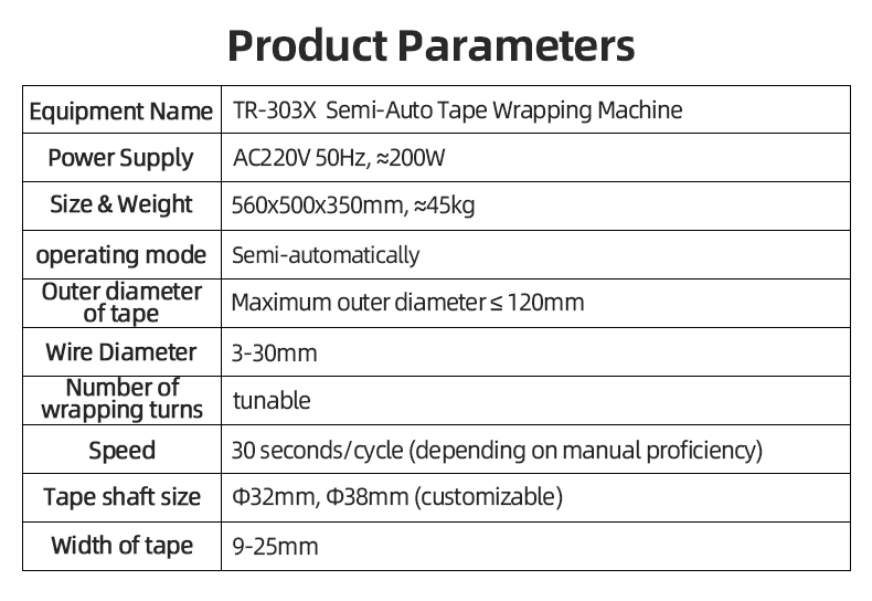 TR-303X Semi-Auto Tape Wrapping Machine — detail 3