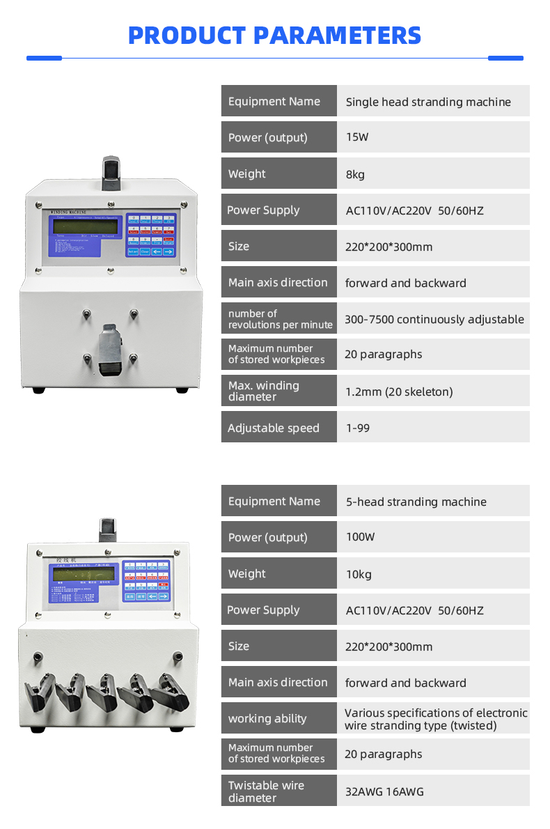 TR-JC30 Semi-auto 2 Wire Or 5 Wires Twisting Machine — detail 4