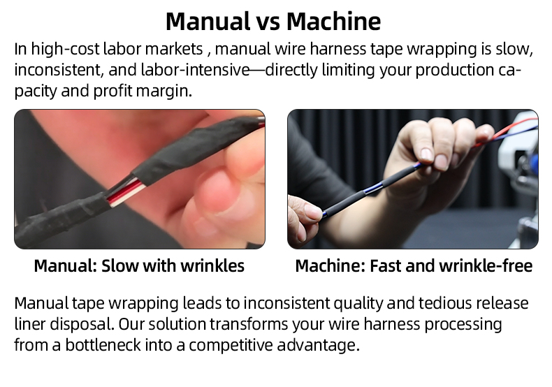 TR-303D Wire Cable Semi-auto Tape Wrapping Machine With Bottom Paper — detail 3