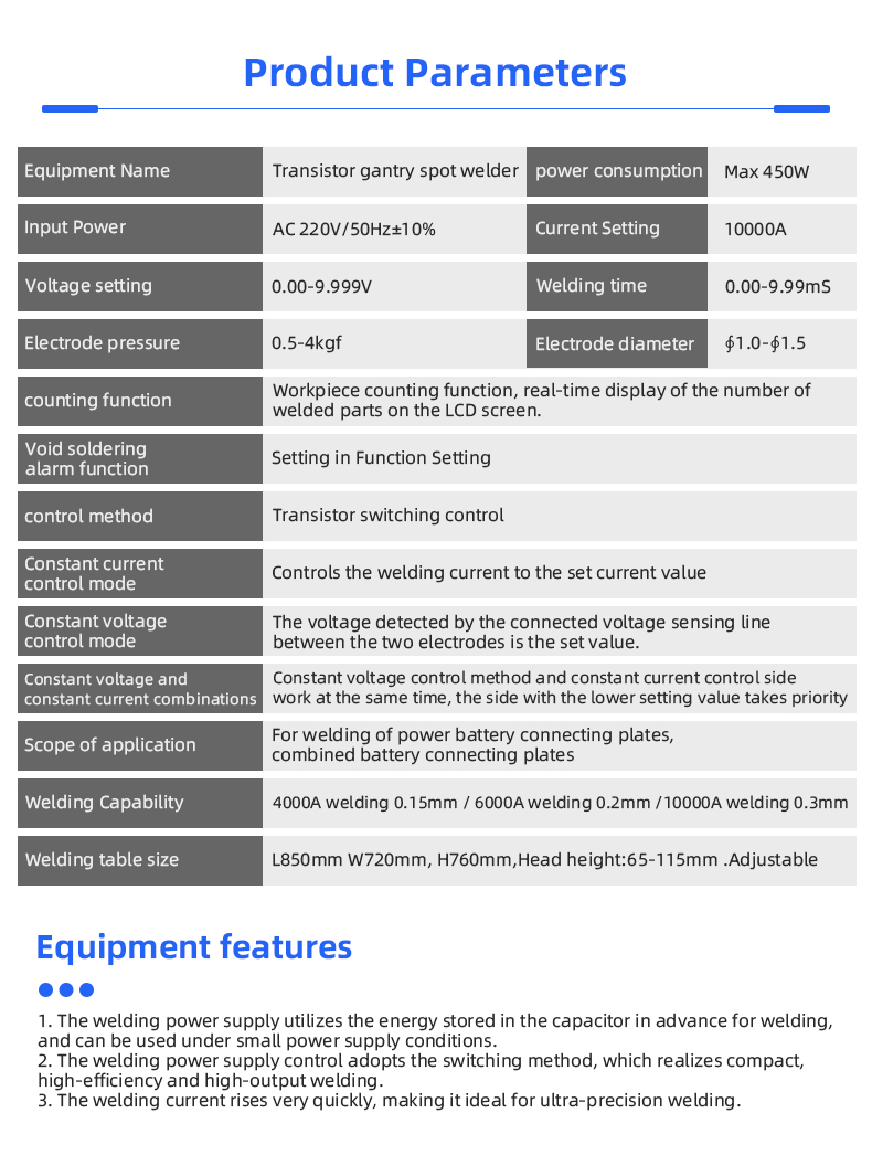 TR-6000 Semi-automatic Gantry Transistor Battery Pack Spot Welding Machine — detail 5