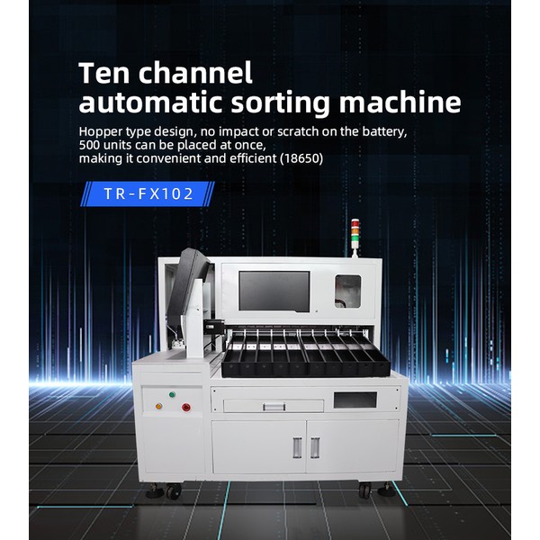 TR-FX102 Ten-channel 18650, 21700, 32700 Lithium Battery Sorter