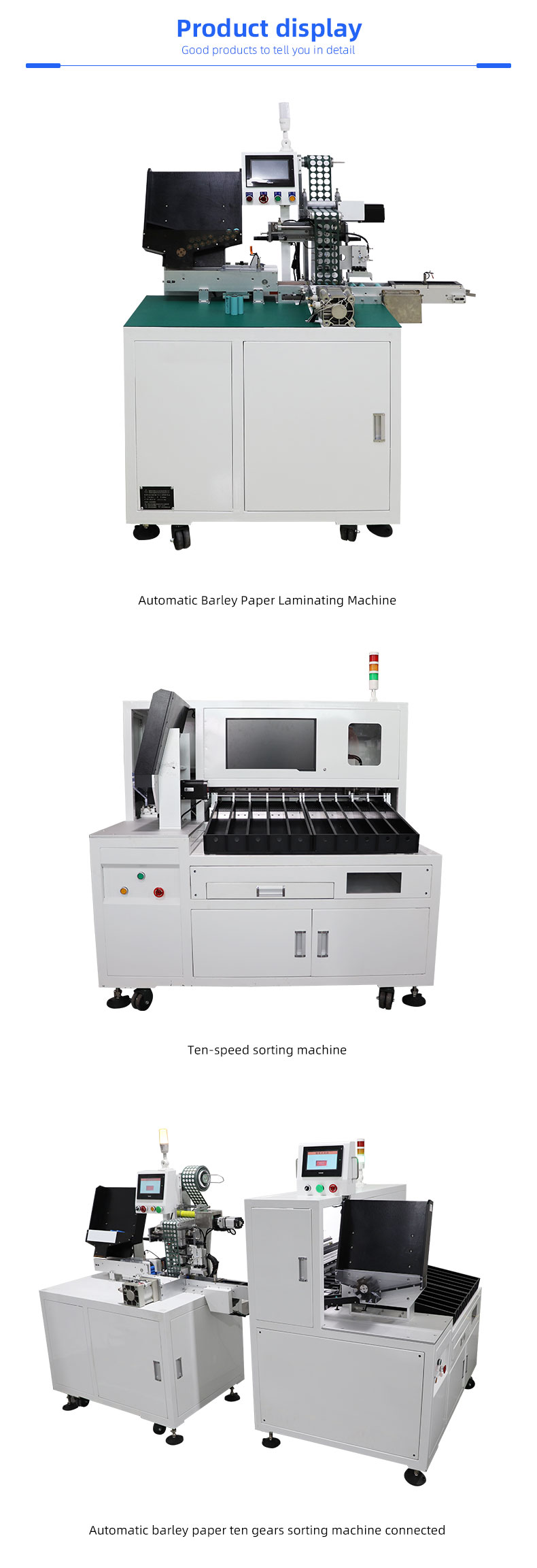 TR-ZH300S New Energy Highland Barley Paper + 10 Channel Lithium Battery Sorting Machine — detail 10