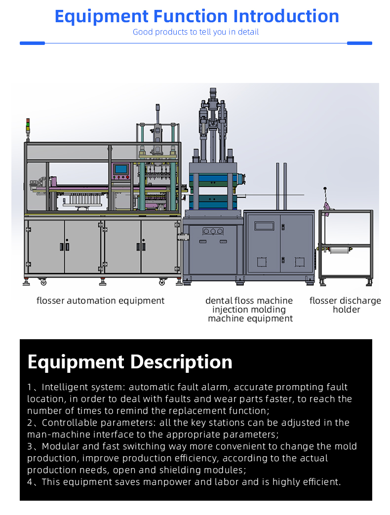 TR-Y64 Fully Automatic 64 Cavities Dental Floss Machine With High Quality Injection Machine — detail 12
