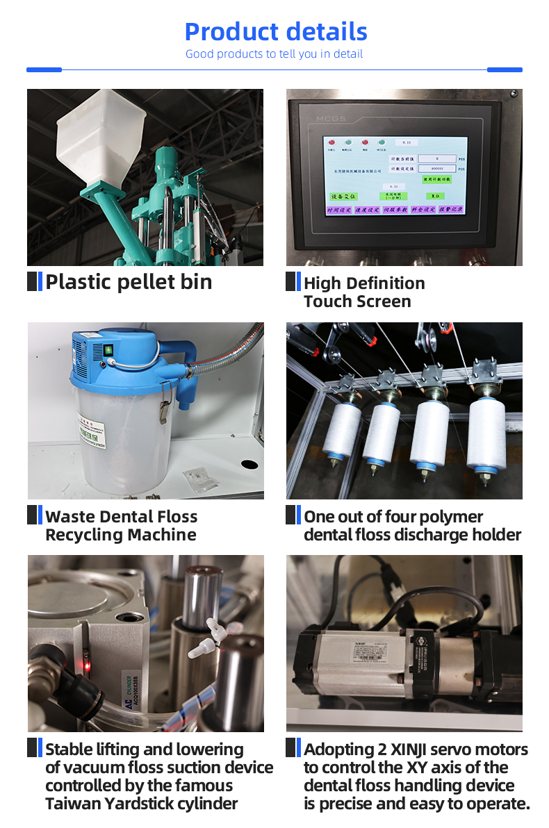TR-Y64 Fully Automatic 64 Cavities Dental Floss Machine With High Quality Injection Machine — detail 14