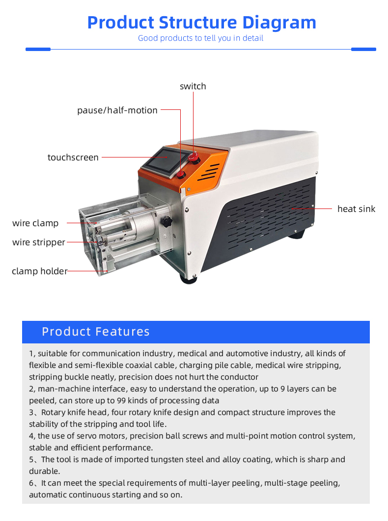 TR-8608D Semi-auto Coaxial Cable Stripping Machine — detail 7