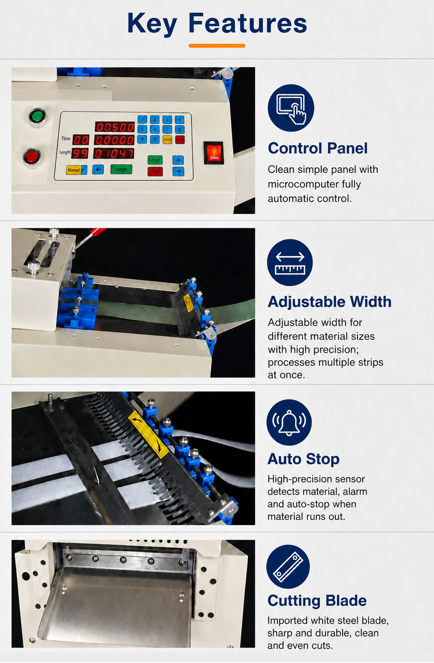 TR-202 200mm Single Cold Tape Cutting Machine — detail 4