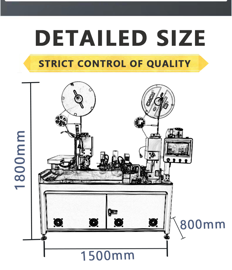 TR-D01 Double-head Single-pass Heat Shrink Tube Terminal Crimping Machine — detail 17