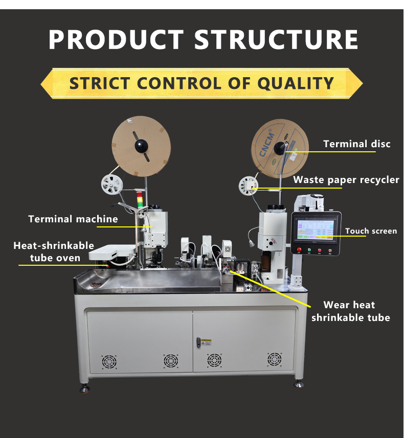 TR-D01 Double-head Single-pass Heat Shrink Tube Terminal Crimping Machine — detail 18