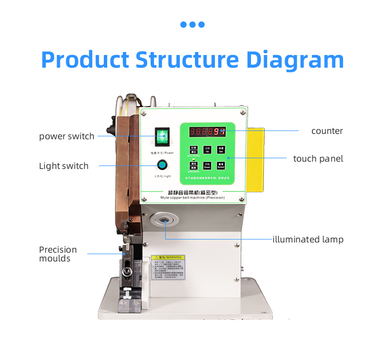 TR-TD01 Semi-Automatic 2T Silent Copper Tape Crimping Machine — detail 6