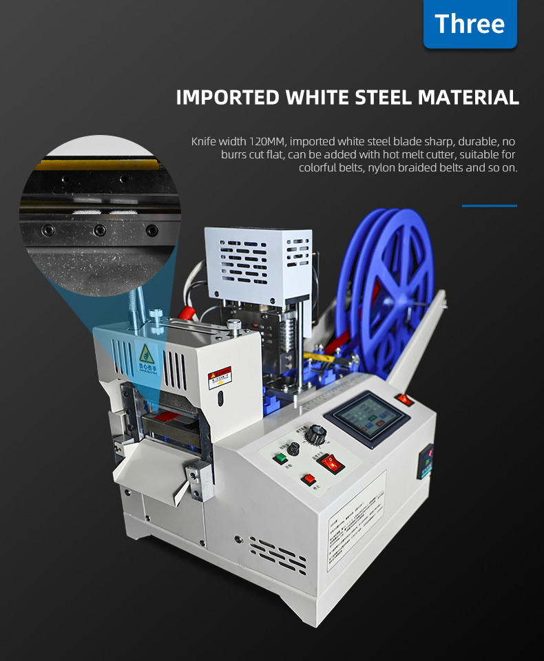 TR-LH120 Fully Automatic 120mm Knife Width Electric Punching And Tape Hot Cutting Machine — detail 8