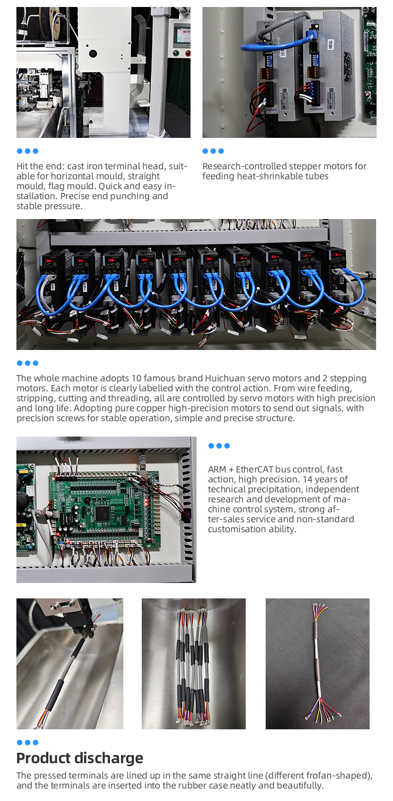 TR-DM07 Auto 2 Heads Round Jacket Cable Sheathed Wire Insert Heat Shrink Tube Terminal Crimping Machine — detail 10