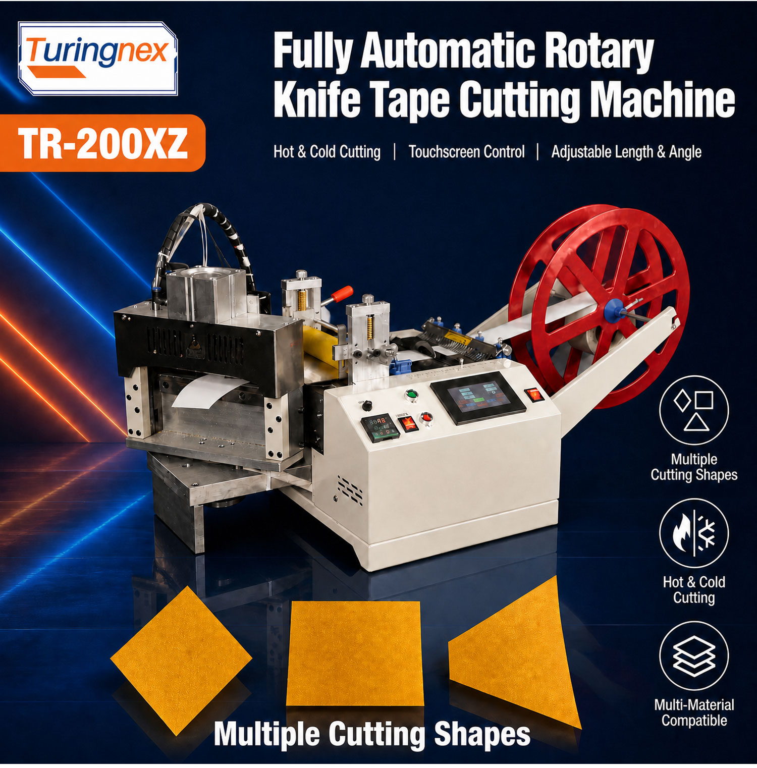 TR-200XZ Fully Automatic 200mm Rotary Knife Cold And Hot Tape Cutting Machine — detail 2