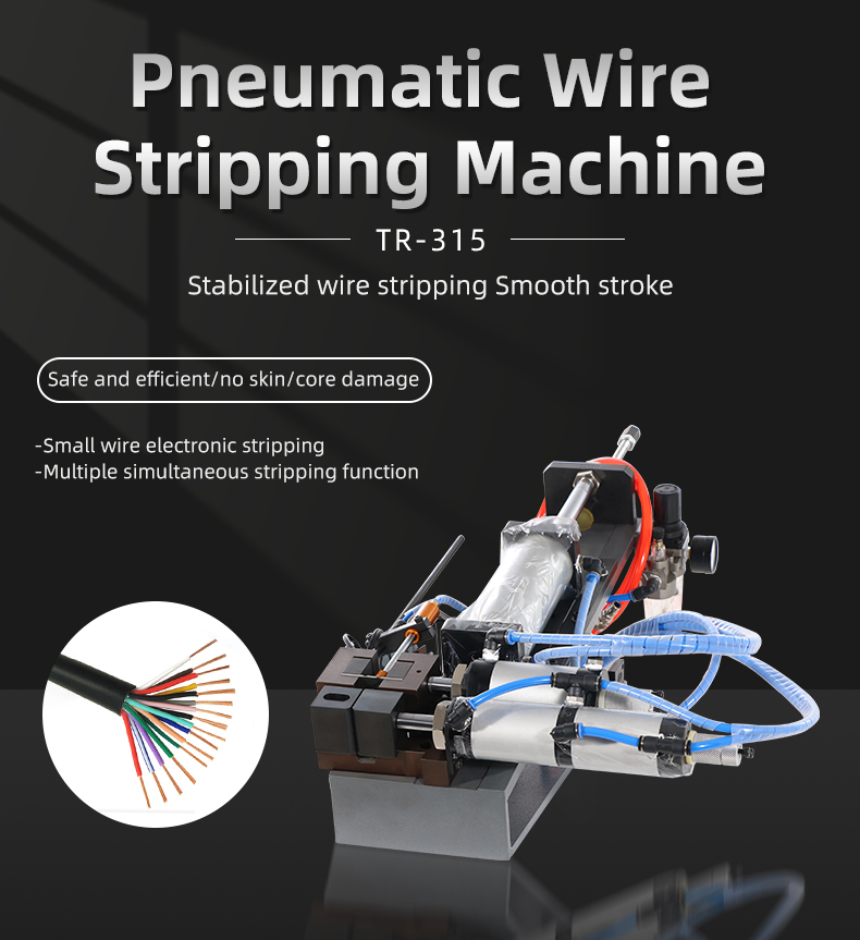 TR-315 Semi-auto Pneumatic Multi-cores Wire Stripping Machine — detail 1