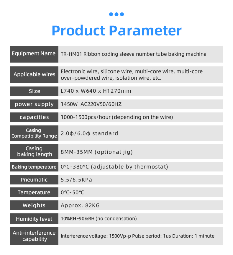 TR-HM01 Semi-Automatic Ribbon Coding Sleeve Number Tube Baking Machine — detail 5
