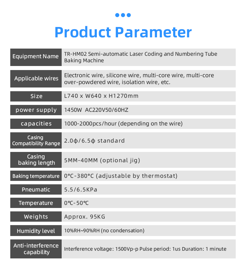 TR-HM02 Semi-automatic Laser Coding And Number Tube Baking Machine — detail 5