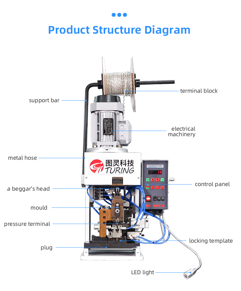 TR-BD3000 Semi-automatic Straight Stripping And Crimping Terminal Crimping Machine — detail 12