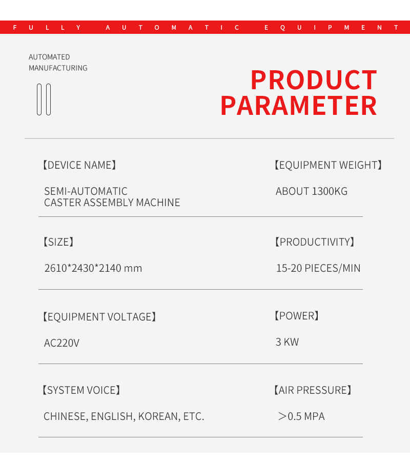 TR-C02 Turing Semi-Auto Industrial Caster Assembly Machine — detail 3