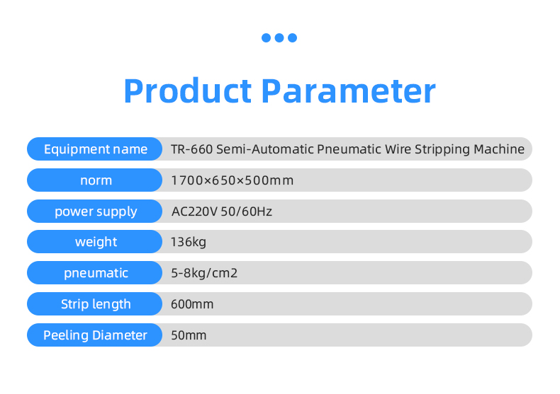 TR-660 Semi-automatic Pneumatic Cable Stripping Machine — detail 4