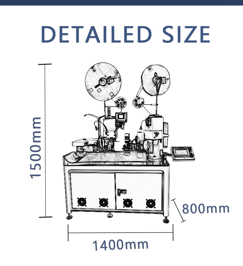 TR-D02/DZ4T Double-head Single-pass Heat Shrink Tube Cold-pressed Terminal Crimping Machine — detail 12