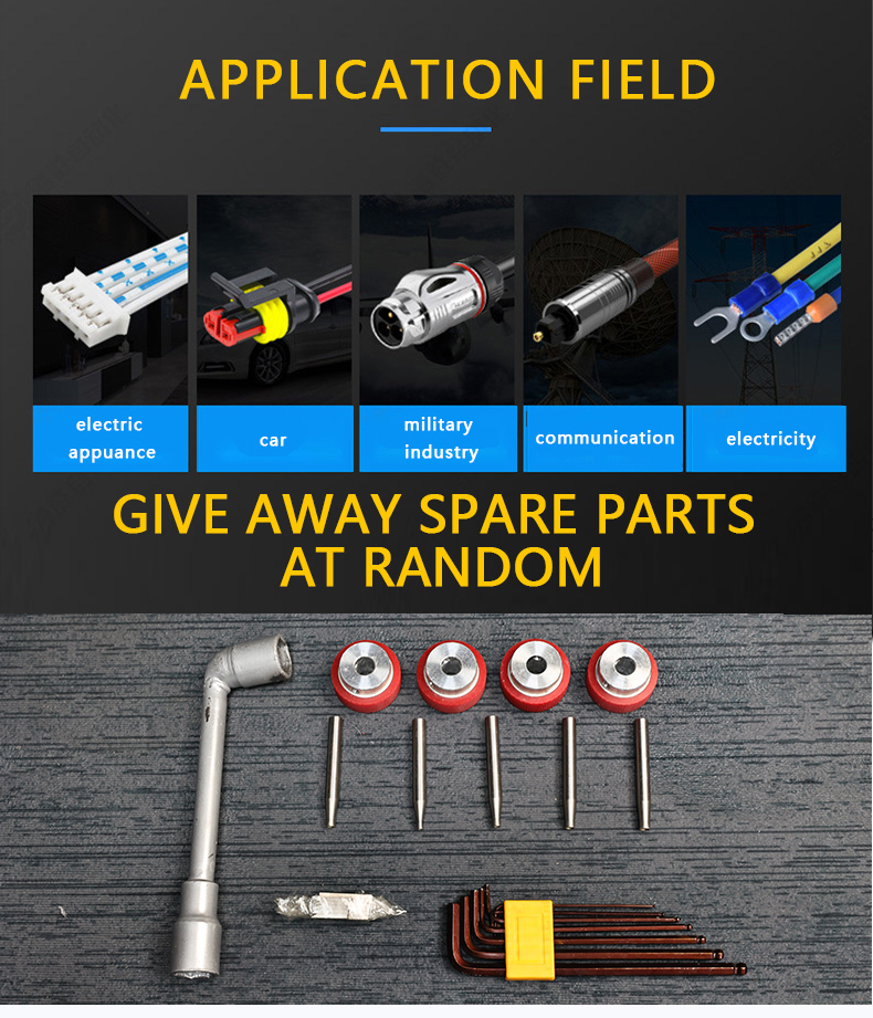 TR-D02/DZ4T Double-head Single-pass Heat Shrink Tube Cold-pressed Terminal Crimping Machine — detail 3