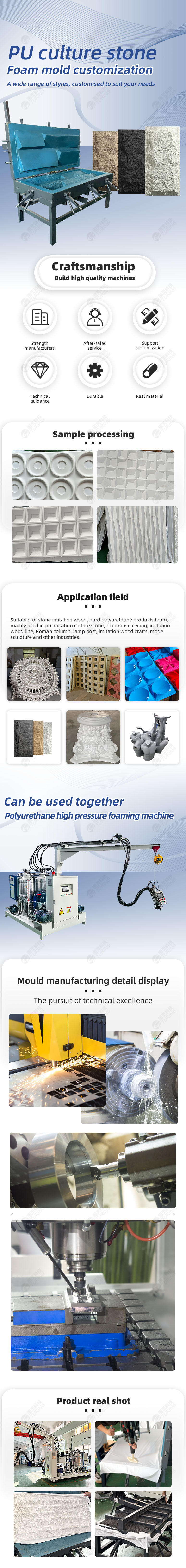 TR-WH12 PU Culture Stone Foam Mold Customization Foaming Machine — detail 1