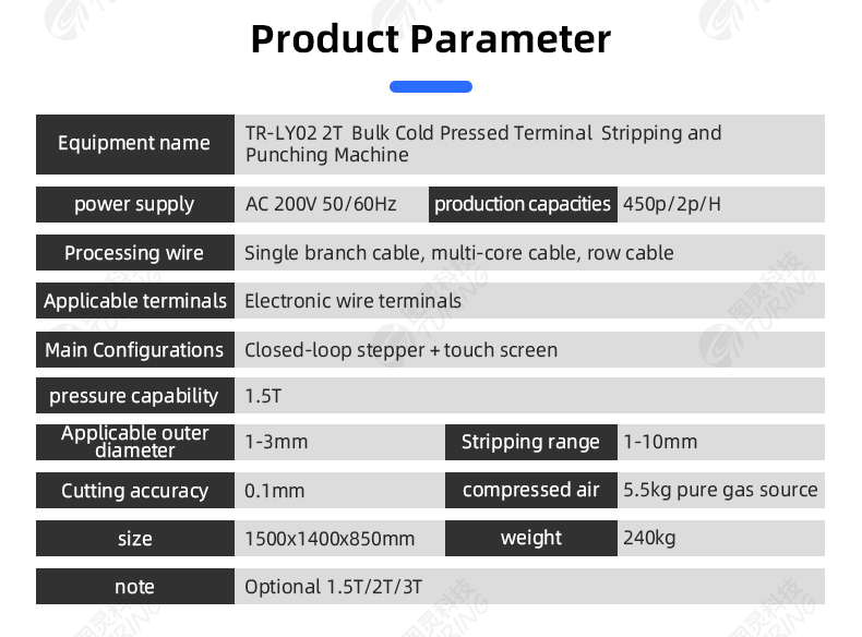 TR-LY02 Semi-automatic Bulk Cold-pressed Terminal Stripping And Crimping Machine — detail 5