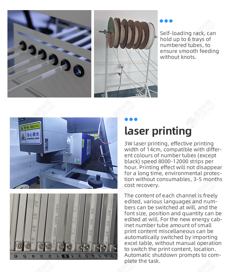 TR-JG01 Six Channel Laser Coding And Cutting Tube Machine Cut Pipe Machine With Laser Printing — detail 6