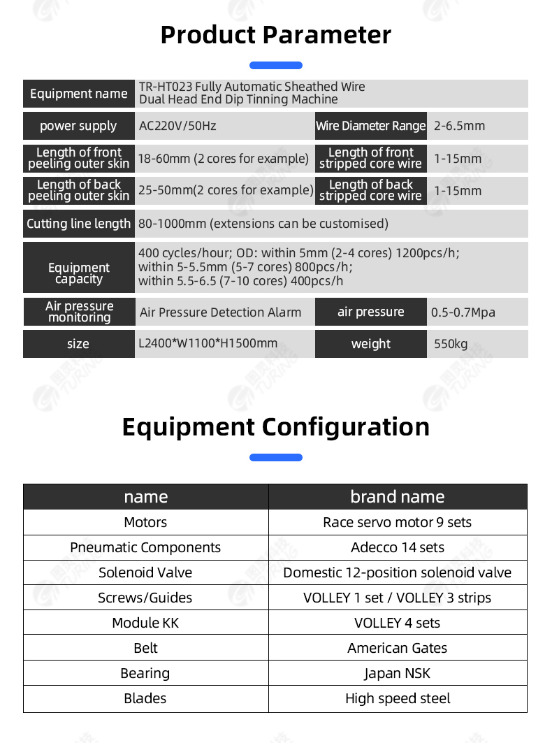 TR-HT023 Fully Automatic Sheathed Wire Dual Head End Dip Tinning Machine Crimp Terminal Machine — detail 5
