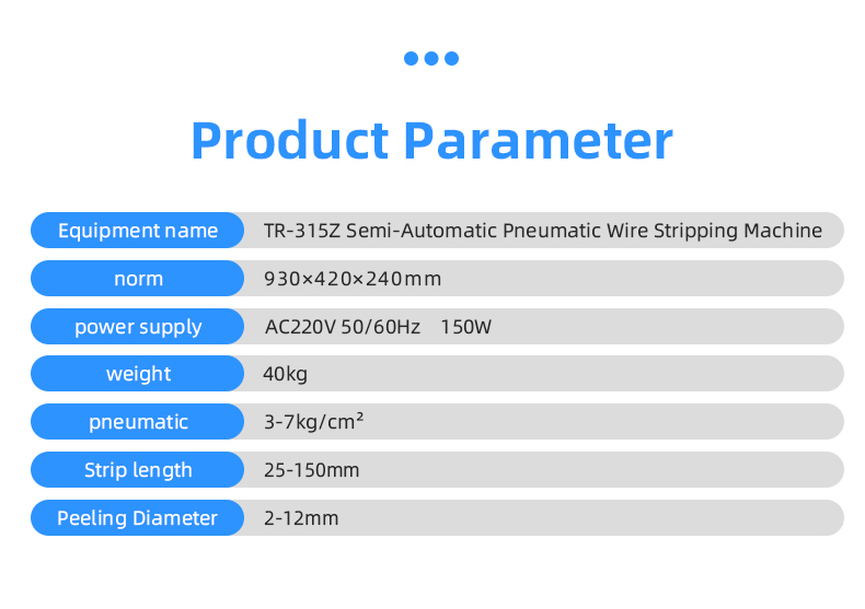 TR-315Z Semi-Automatic Pneumatic Wire Stripping Machine — detail 4