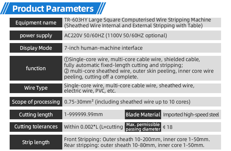 TR-603HY Large Square Computerized Wire Stripping Machine — detail 3