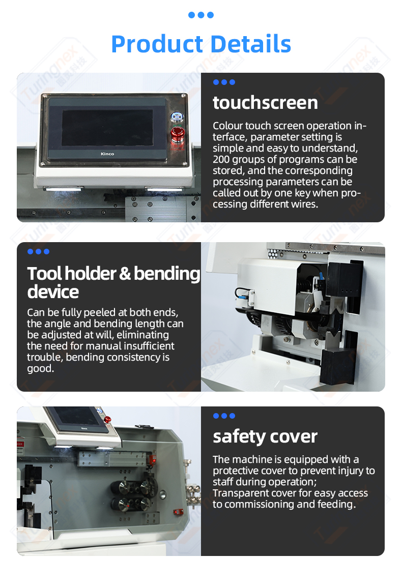 TR-603WD Automatic Computerised Wire Stripping And Bending Machine — detail 5