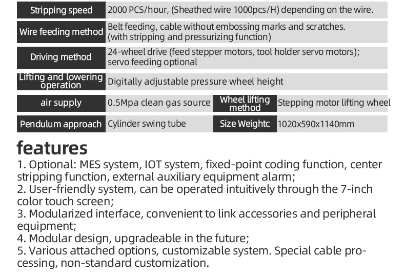 TR-612H Large Square Computerized Wire Stripping Machine — detail 4