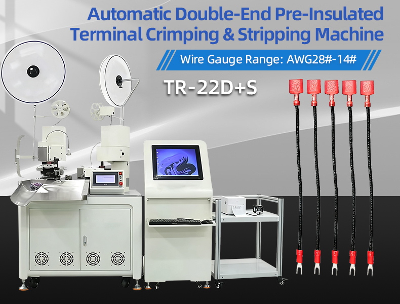 TR-22D+S Automatic Double-End Pre-Insulated Terminal Crimping & Stripping Machine — detail 4
