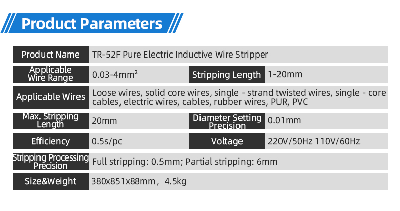 TR-52F Pure Electric Inductive Wire Stripper — detail 6