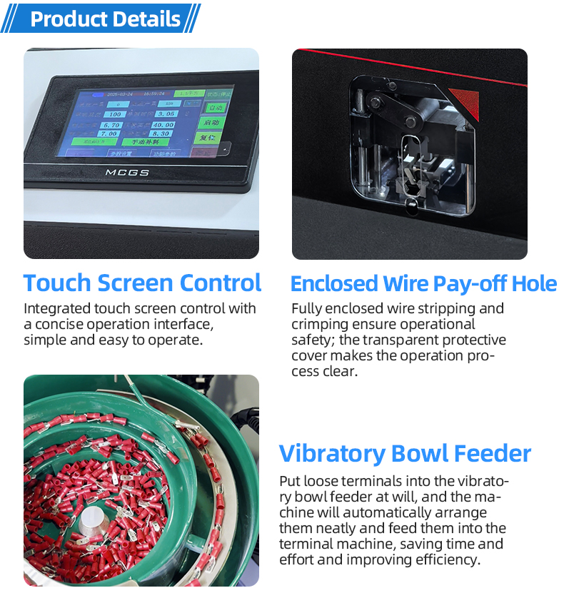TR-YJY01 Semi-automatic Pre-insulated Terminal Wire Stripping And Crimping Machine — detail 7