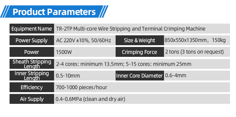 TR-2TP Multi-core Wire Stripping And Terminal Crimping Machine — detail 6