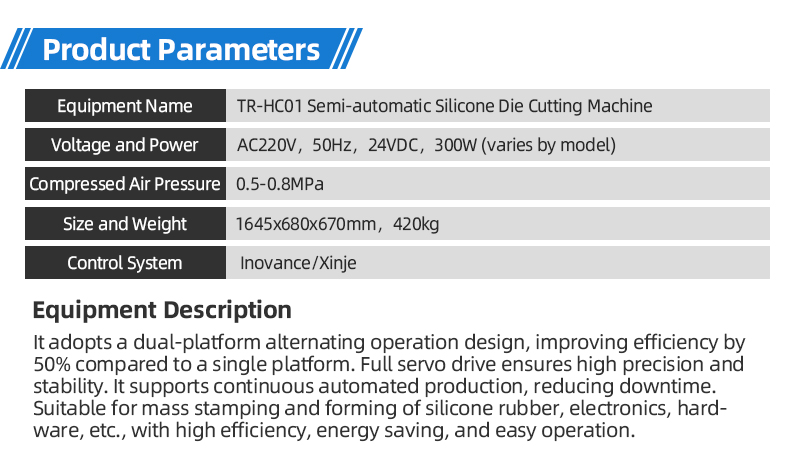 TR-HC01 Semi-automatic Silicone Die Cutting Machine — detail 6